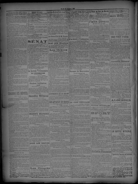 10 Décembre 1907 - Presse régionale