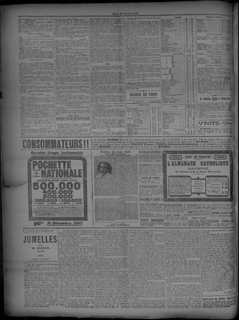 10 Décembre 1907 - Presse régionale