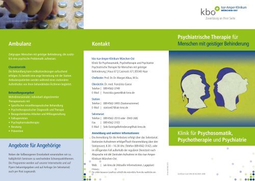 Informationsflyer - kbo-Isar-Amper-Klinikum München-Ost