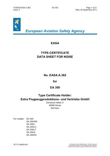 A.362 EA 300 Series - EASA