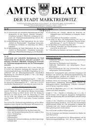 Amtsblatt Nr. 10/2013 - Stadt Marktredwitz