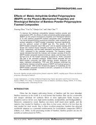 Effects of Maleic Anhydride-Grafted Polypropylene (MAPP) on the ...