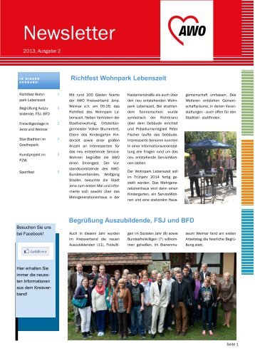 Newsletter - AWO Kreisverband Jena-Weimar eV