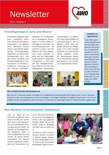 Newsletter - AWO Kreisverband Jena-Weimar eV