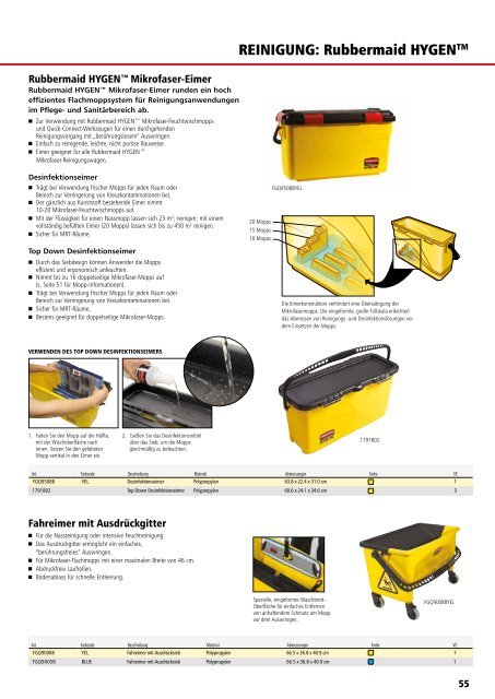 REINIGUNG - Rubbermaid Commercial Products