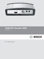 VIDEOJET decoder 3000 - Bosch Security Systems