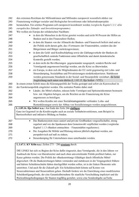 Abstimmungsheft Leitantrag L.1. - Die Linke