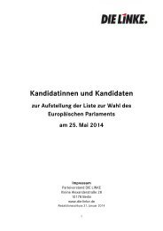 Kandidatinnen und Kandidaten zur Aufstellung der Liste ... - Die Linke