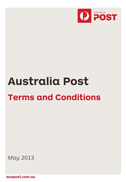 Australia Post Terms & Conditions