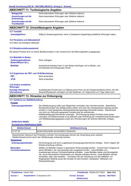 SICHERHEITSDATENBLATT - BP