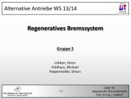 Regeneratives Bremssystem - Labor für Angewandte Thermodynamik