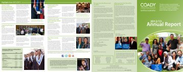 2013 Annual Report - Coady International Institute - St. Francis ...