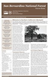 San Bernardino National Forest Visitor Guide - USDA Forest Service