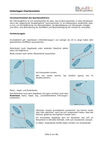 Unterlagen Charterschein - BunBo