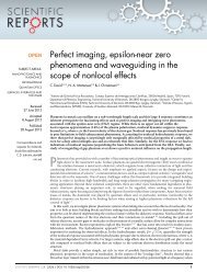 Perfect imaging, epsilon-near zero phenomena and ... - Orbit