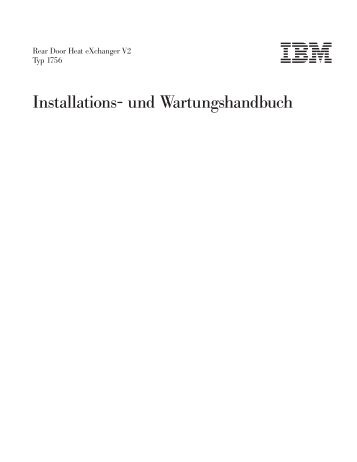 Rear Door Heat eXchanger V2: Installations- und Wartungshandbuch