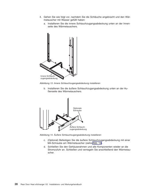 Rear Door Heat eXchanger V2: Installations- und Wartungshandbuch