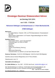 Einsteiger-Seminar Distanzreiten/-fahren