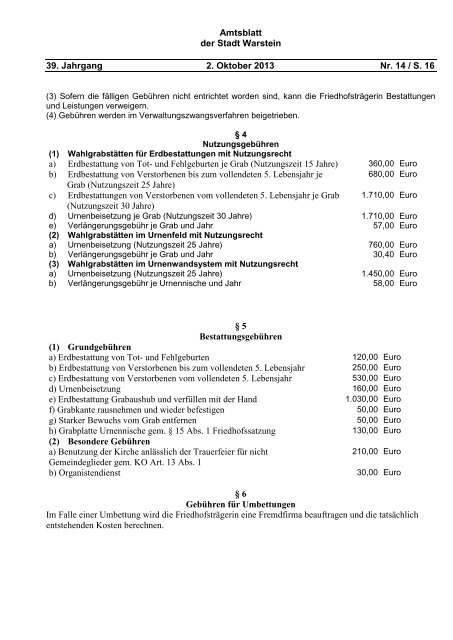 Amtsblatt - Warstein