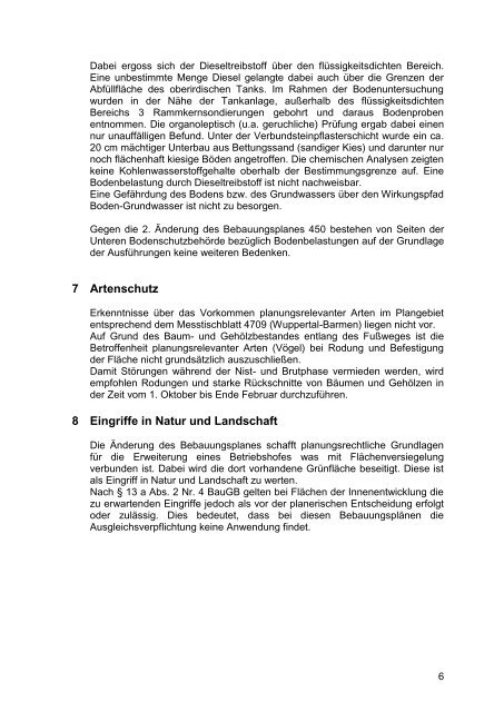 Bebauungsplan 450 - 2. Änderung - Stadt Wuppertal