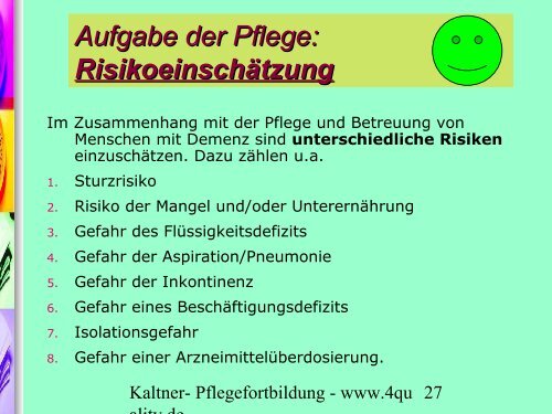 Pflegedokumentation bei Demenz - 4Quality.de