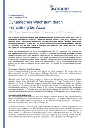 Dynamisches Wachstum durch Franchising bei Accor