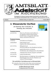 3. Wiesendorfer Dorffest - Die Gemeinde Adelsdorf