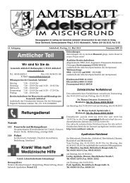 Amtlicher Teil - Die Gemeinde Adelsdorf