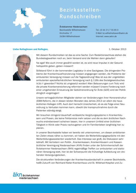 Bezirksstellen-Rundschreiben Wilhelmshaven, Oktober 2013 (pdf ...