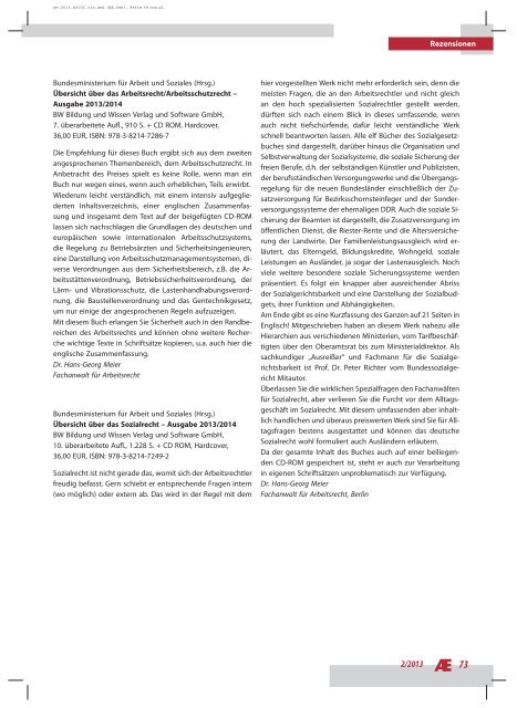 Arbeitsrechtliche Entscheidungen Ausgabe 2013-02