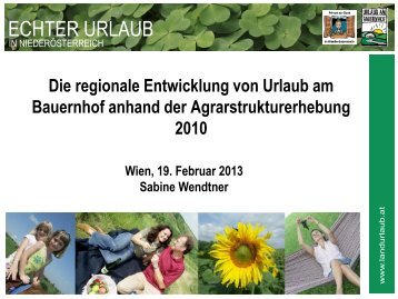 Präsentation Wendtner - Urlaub am Bauernhof