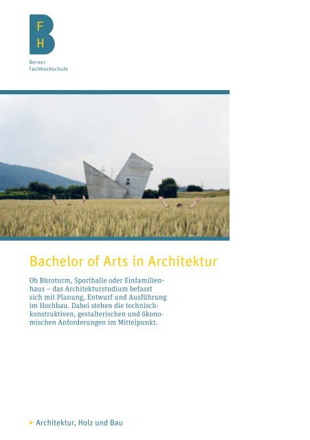 Studienführer (PDF) - Hochschule für Architektur, Holz und Bau AHB