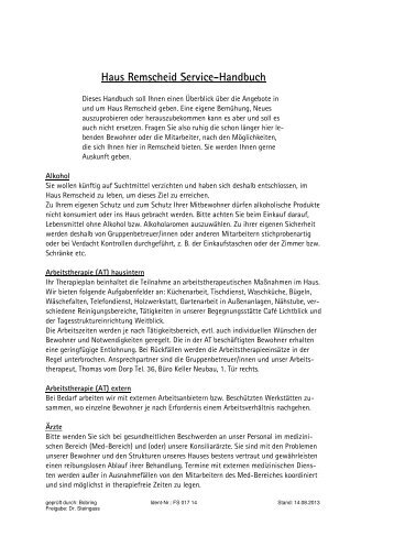 Haus Remscheid Servicehandbuch 14