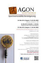 Sportmemorabilia Versteigerung - Live Auction in Kassel