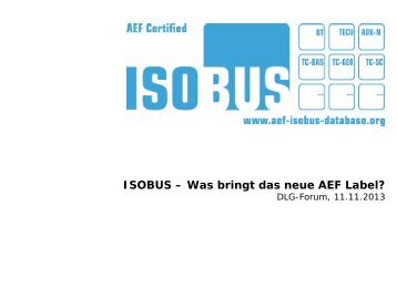 ISOBUS-Label - Agritechnica