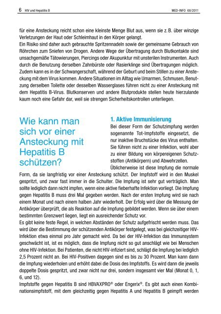 HIV und Hepatitis B - Deutsche AIDS-Hilfe e.V.