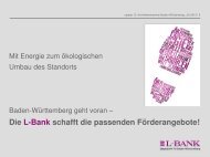 die L-Bank bietet die passenden Förderangebote!