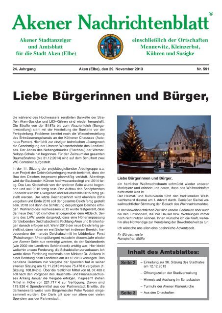 Ausgabe 591 vom 29.11.2013 - Stadt Aken (Elbe)