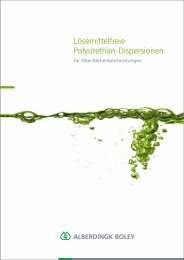 Lösemittelfreie Polyurethan-Dispersionen - Alberdingk Boley
