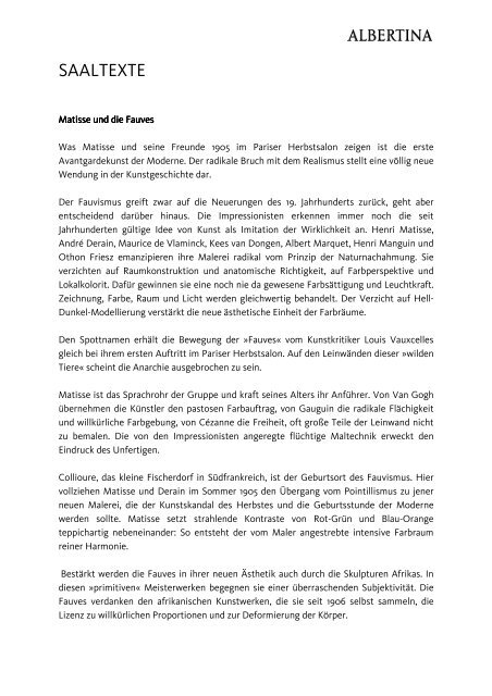 Pressetext - Albertina