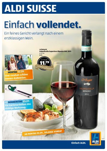 ab Montag, 02.09. - Aldi Suisse AG