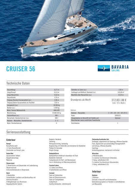 Bavaria Cruiser 56 – PL 2-2014 - Allert Marin GmbH