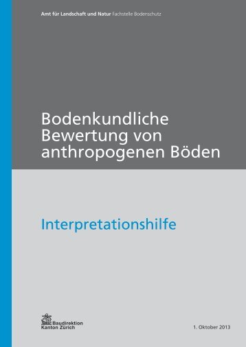 Bodenkundliche Bewertung von anthropogenen Böden - Amt für ...