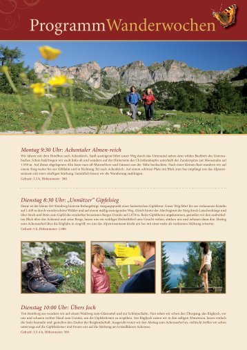 zum Wanderprogramm - Alpenrose