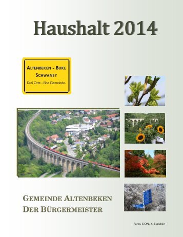 Haushaltsplan für das Jahr 2014 - Gemeinde Altenbeken