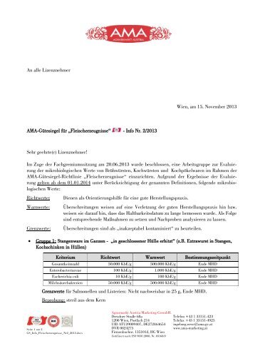 Info Nr. 2/2013 Sehr geehrte(r) - AMA-Marketing
