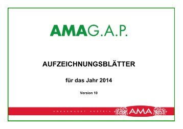 Aufzeichnungsblätter Version 10 2014 - AMA-Marketing