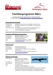 Familienprogramm März 2013 - Ammergauer Alpen