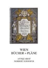 Wien - Bücher und Pläne - Antiquariat Norbert Donhofer, Wien