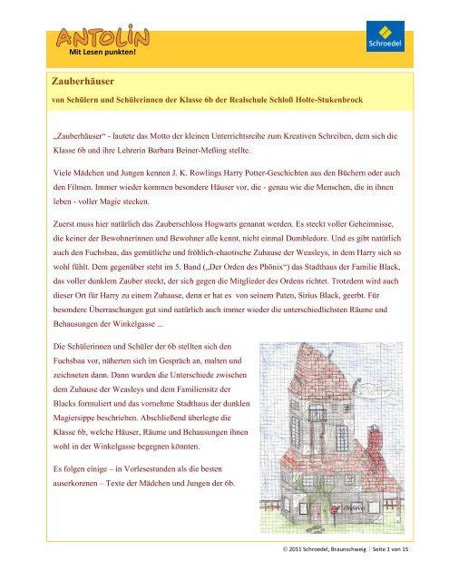 Zauberhäuser (PDF, 900 kB) - Antolin